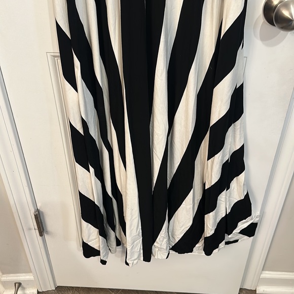 ELAN Striped Convertible Strapless Maxi Dress Black White Size Small - Picture 4 of 10